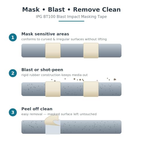 FindTape Intertape PMB Blast Impact Masking Tape, 3 in. x 30 ft. (Cream)
