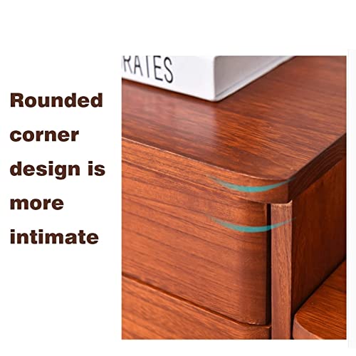 EliteBloom Desktop Organizer Storage Box - Solid Wood Storage Box, Flat File Cabinet, Wooden Desktop Drawer Cabinet, Desktop Storage Box with Lockable Drawers, 1/2/3/4 Floors Flat File Cabinet (A)