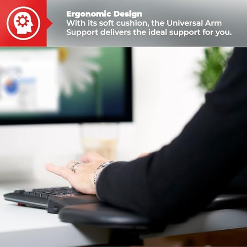 Contour ArmSupport Red - Clamp On Forearm Rest for RollerMouse Red - Extra Wrist Support for Mouse & Keyboard Use - Ergonomic Desk Extender to Help Reduce Strain & Fatigue