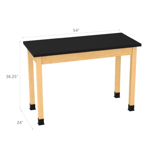 Diversified Spaces PerpetuLab 54x24x36 Science Table,ChemGuard 3mm,Oak