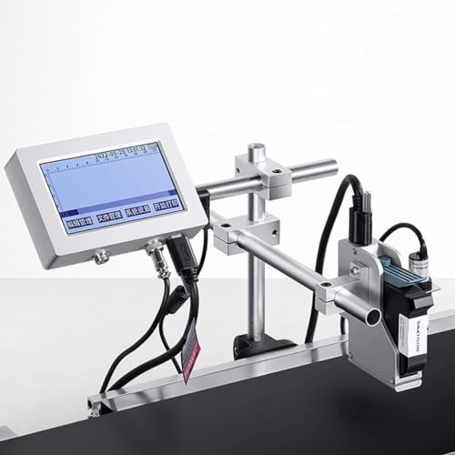 KUYBTU 12.7Mm/25.4Mm Industrial Inkjet Printers, Small Printer Inkjet Coder, Automatic Coding Machine Online Assembly Line Batch Date/Number Coding and Marking Machine,25.4Mm-25.4mm