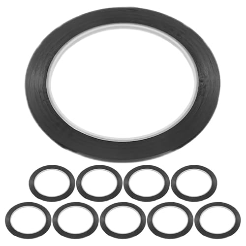 Whiteboard Tape 20Pcs Black Tape for Whiteboard Fine Line Pet Film High Temperature Resistant Insulation Thin Aesthetic Easy Removal Chart Grid