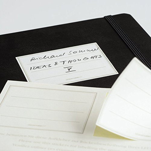 LEUCHTTURM1917 - Notebook Hardcover Medium A5-251 Numbered Pages for Writing and Journaling (Black, Dotted)
