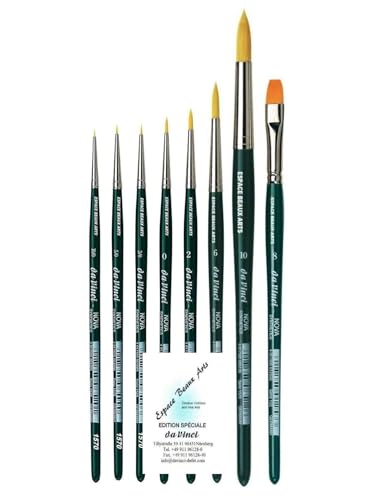 Series 1570 Watercolour Brush Set Nova Synthetic No, 0/10, 0/5, 0/3, 0, 2, 6, 10 ET Series 122. NO.8