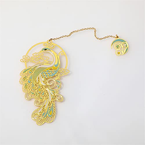 MVNOIRE Cultural and Peacock Metal Bookmark Small Fresh Ancient Graduation Season Souvenir Classical Chinese