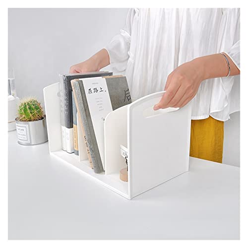 CAMBOS Desktop Bookshelf Floor Display Stand Desktop Book Storagerack Book Stand Bookshelf File Rack with Pen Holder Office Desk Storage and Sorting Rack Data Box Industrial Bookshelf