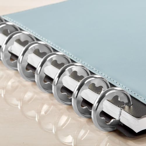 Levenger Silver Petals Aluminum Circa Discs, Set of 11 Metal Discs for Discbound Notebooks & Planners, Durable Binding System Accessories for Circa Refills and Covers