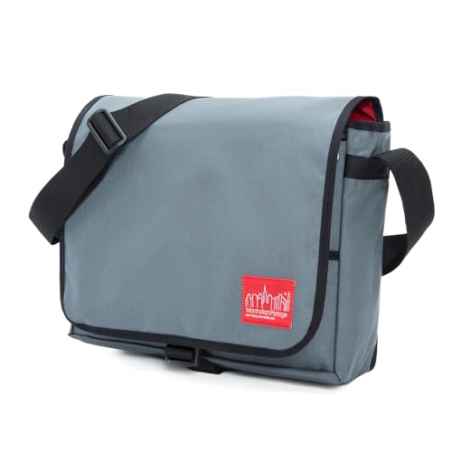 Manhattan Portage Deluxe Computer Bag, 15-Inch (MD) with Adjustable Strap Water Resistant Coating Zippered Compartment 1000D Cordura® for Work And Travel (Grey)