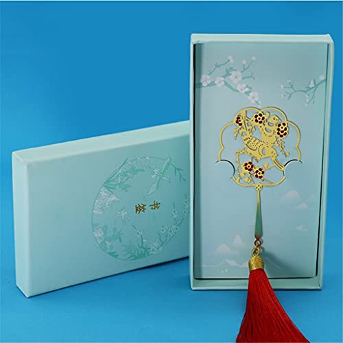 OISNGWNG Metal Bookmarks Group Fan in Stock Museum Classical Hollow Commemorative Bookmark Set