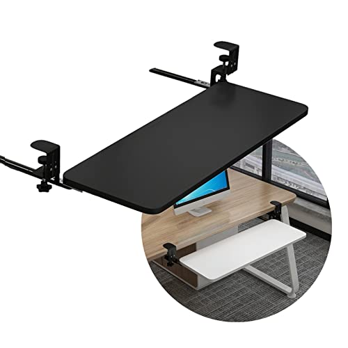 Keyboard Tray Under Desk Keyboard Tray Clamp On - Under Desk Sliding Drawer Platform For Keyboard And Mouse Storage Shelves,Pull-Out Tray 52/65/75X25Cm,Ergonomic,Easy Assembly.White-65*25Cm(26*10Inch