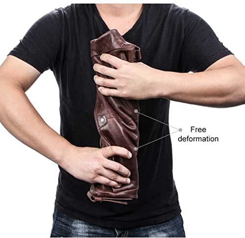 KANDUO Computer Messenger bag Genuine Leather Shoulder Bag 13.3 Inch Laptop for Travel Work