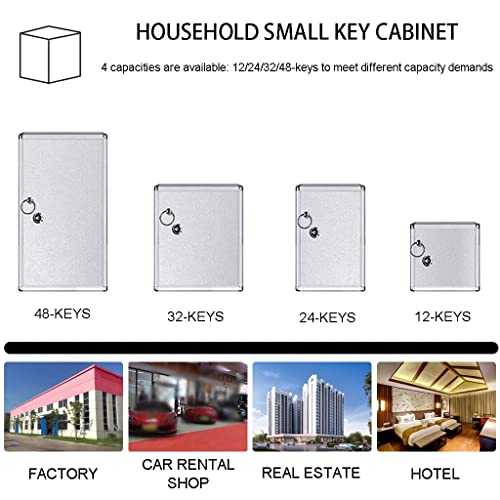 xdgFHsy Home Wall-Mounted Small Key Cabinet(24-Keys)