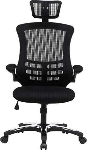Fuji Boeki 82530 Master 3 High Back, Office Chair, Desk Chair, Mesh, Breathable, Black, Backrest Storage Space Included, Elevation Function, Locking Function