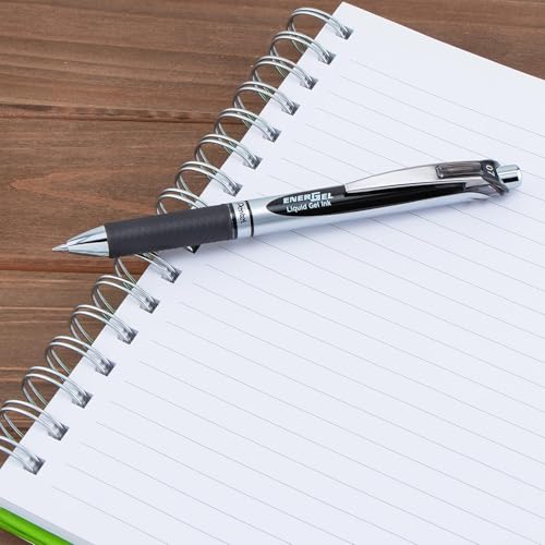 Pentel Energel RTX Retractable Liquid Gel Pen, 0.7mm, Metal Tip, Pack of 24