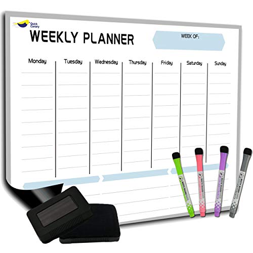 Large Magnetic Weekly Planner for Fridge, Dry Erase Whiteboard Magnet