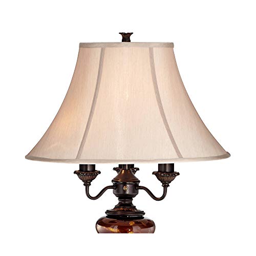 Astor 63" High Bronze Tortoise Shell Font Floor Lamp Living Room