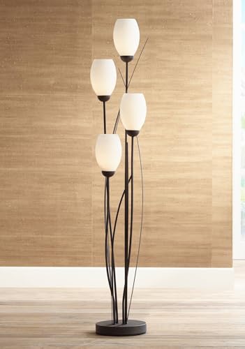 Jareth 73" Tall 4-Light Tulip Floor Lamp with USB Dimmer Living Room