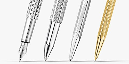 Caran D' Ache Retro Ecridor Silver Plated/Rhodium Coat 0.5mm Pencil, Large Engraving Space (0004.496)