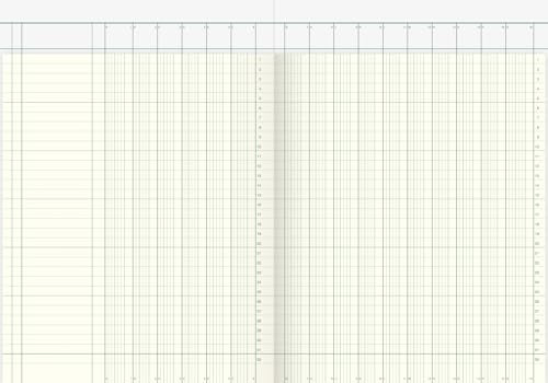 Konig & Ebhardt 8611661 7116 K40KL Headliner Account Book with Header 40 Sheets A4 16 Columns