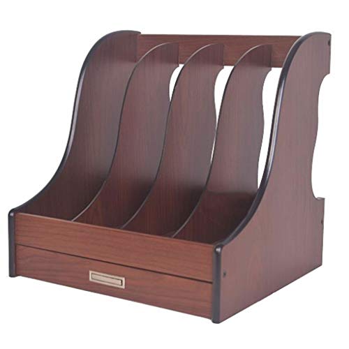 YCYG File Shelf Wooden - File Holder Racks, File Organizer, Desktop File Folder Paper Sorter, Multifunction File Holder, Solid Wooden (Color : Style2)