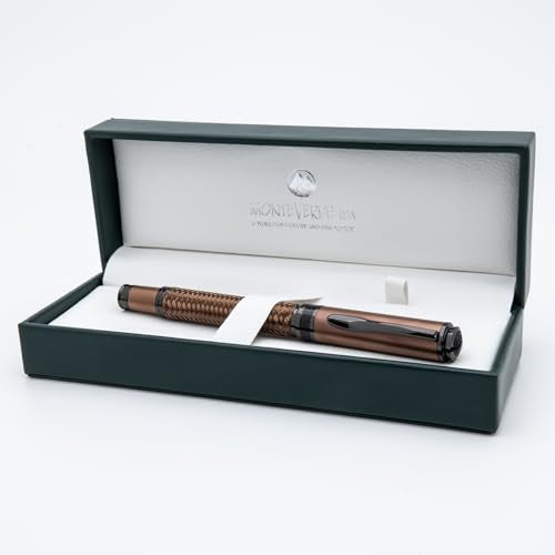 Monteverde Innova Formula M Fountain Pen, Bronze - Medium Nib, Premium PVD Coated Pen, Refillable, JoWo Stainless Steel Nib, Luxury Gift Box
