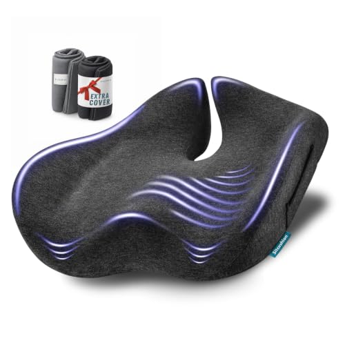 Ergo Office Chair Cushion for Back Pain, Sciatica, Tailbone Pain Relief