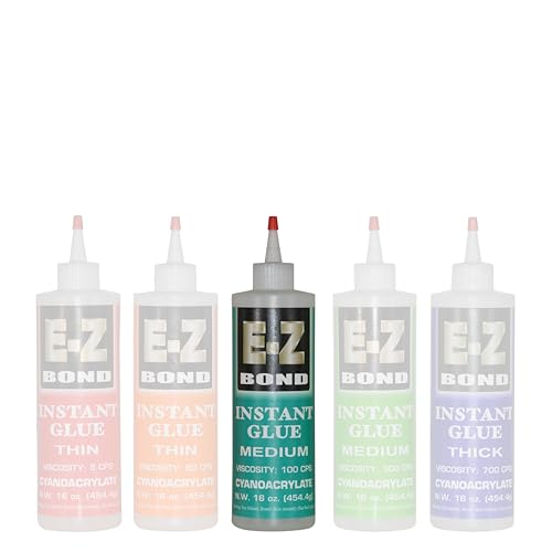 E-Z Bond 16 oz Professional Grade Medium Thickness Instant Glue, 100 CPS