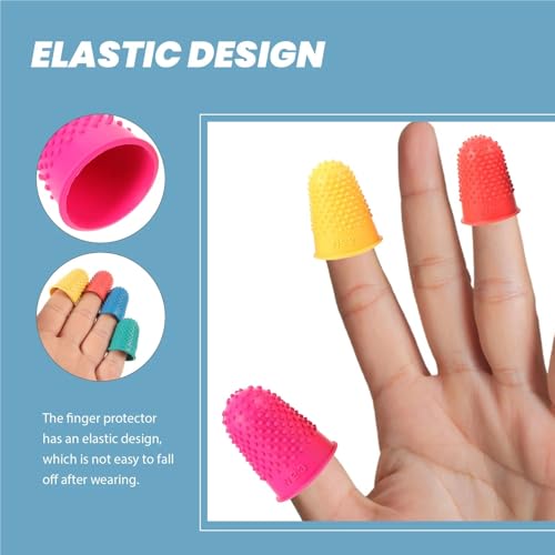 Rubber Fingers Tips 120 Pcs Anti Slip Finger Protector, Wear Resistant Reusable Fingertip Guard