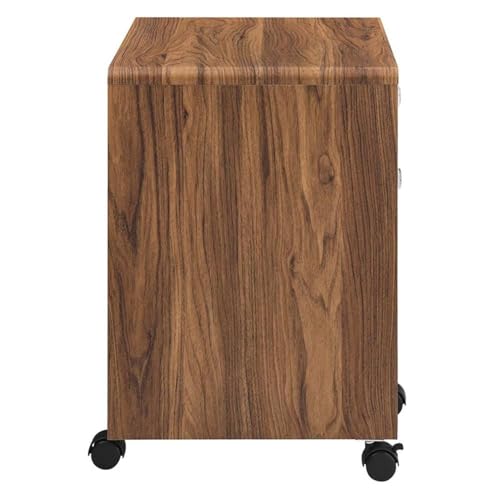 Modway Transmit Modern Wood & Plastic File Cabinet in Walnut/White