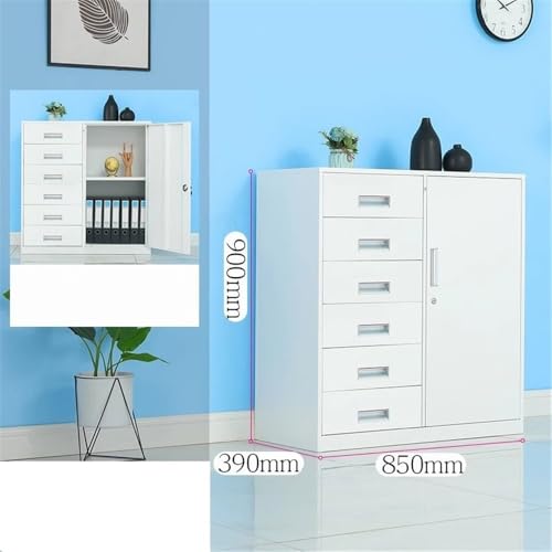 6 Drawer Cabinet Filing Cabinet, Multifunctional Storage Cabinet for Home, Metal Data File Organizer, Office File Cabinet Filing Cabinets Office(Brown)