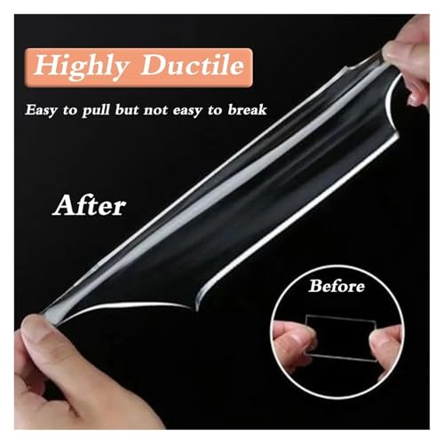 WANGXCQ 1M/3M Double Sided Tape Heavy Duty Transparent Adhesive Strips Strong Sticky Multipurpose Reusable Mounting(3m)