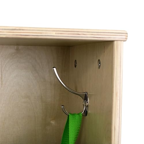 FDP Birch 4-Section Coat Locker with Bench, Storage Cubbies and Coat Hooks Durable, Sturdy Furniture for Home, Daycare, Preschool, Classroom Store Backpacks, Jackets, Shoes - Natural, 13139-NT