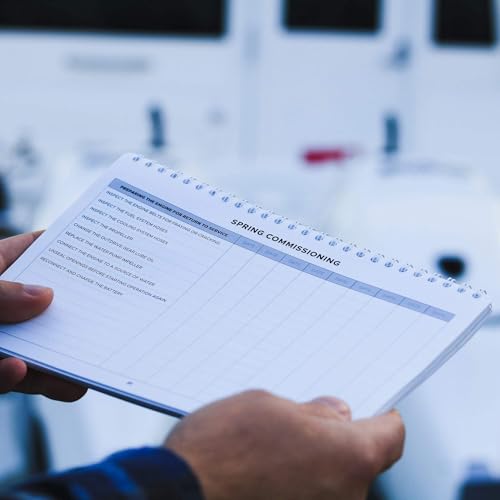 backstay Single Engine Marine Maintenance Logbook, 9 x 6 in, 80 Pages, Waterproof Cover, with Rite in Rain Paper