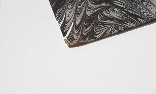 Madison Signature Desk Blotter 19" x 14 3/4" Leather Blotter Head Holds 2 Ink Wells and 1 Pen/Pencil Tray B/W Swirl Design