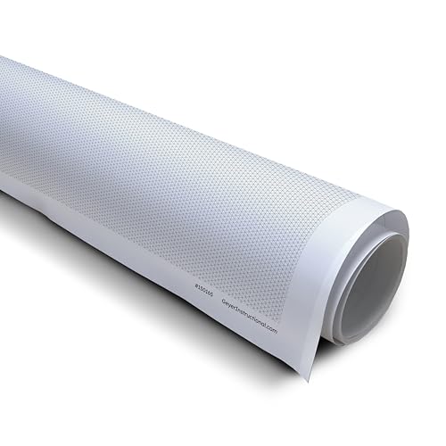 Geyer Instructional Products - 36" x 120" Large Isometric Graph Paper Roll, 1/4" Black Grid, Ideal for School Classroom Graphing, Designing Blueprints & Floorplans, Tabletop Gaming & Custom Mapping