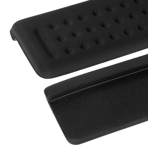 QWORK® Ergonomic L-Shaped Keyboard Wrist Rest – Memory Foam, Non-Slip Base Pack of 2