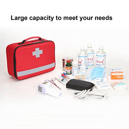 YUSIWOAL Emergency Trauma Bag, Nylon First Aid Kits Bag Compact And Lightweight Empty First Responder Medicine Bag For Nursing Supplies(B)