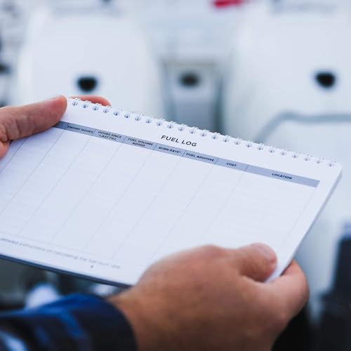 backstay Single Engine Marine Maintenance Logbook, 9 x 6 in, 80 Pages, Waterproof Cover, with Rite in Rain Paper