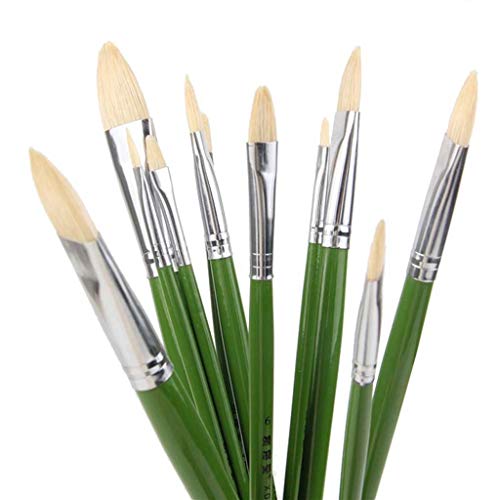 JSEIAJB 6pcs/Set, Artist Oil Painting Brushes Tongue Peak Painting Brush Set Drawing Art Supplies