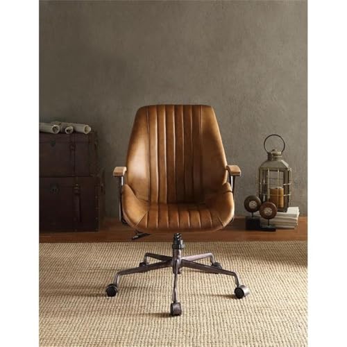 Acme Furniture 92412 Hamilton Top Grain Leather Office Chair in Coffee Leather