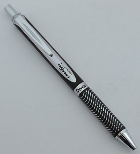 Pentel EnerGel Alloy RT - .7mm Metal Tip, Black Ink, Black Barrel (Lot of 8)