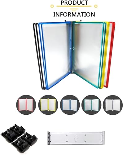 MWxpoSediR Catalog Display Rack,Wall-Mounted Reference System, Flip Chart Stand, A4 Letter Paper Size Magnetic Document Holder,(Color:Yellow)