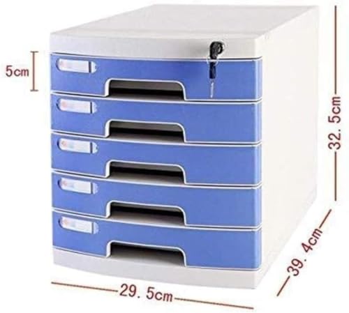 noxozoqm File Cabinets Multifunctional Storage Cabinet, Flat, Lockable Data Office Cabinet, Storage Drawer Desktop Organizer(Blue)