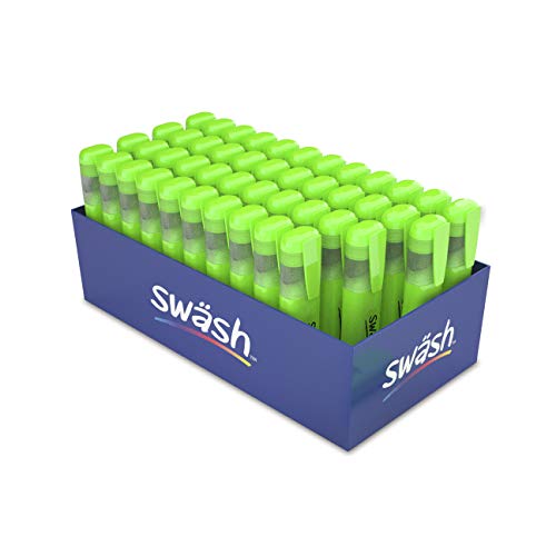 SHOW-ME Swash Premium Highlighter Pens 48 Pieces, Wide Chisel Tip, Green