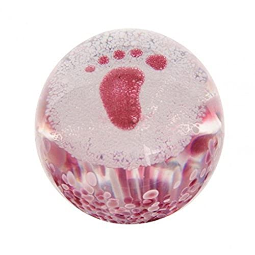 Caithness Glass Crystal Tiny Toes Precious Moments Paperweight, Pink