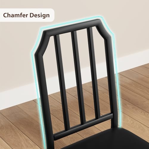 IDEALHOUSE Dining Table Set for 2, Kitchen Table Set of 2 with Upholstered Cushion Chairs, Dining Room Table Set for 2 with Kitchen Chairs, Easy to Assemble, Suitable for Apartment - (Shadow Glass)