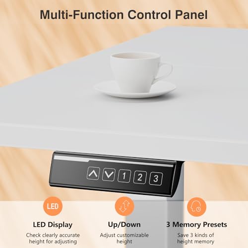 Sweetcrispy Electric Standing Desk, Computer Desk, 48x24 Inch