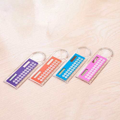 TEDILUVI 0CM Solar Transparent Ruler Calculator with Magnifier Student