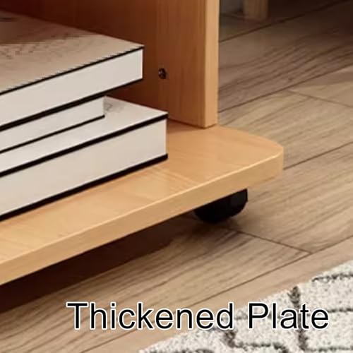 YHdtUO Printer Stand with Movable Rubber Wheels and Storage, Mobile File Cabinet for Home Office, Thickened Board Design, Compact Size (White 40 * 40 * 28cm)，White-40 * 40 * 28c，White-40 * 40 * 28cm