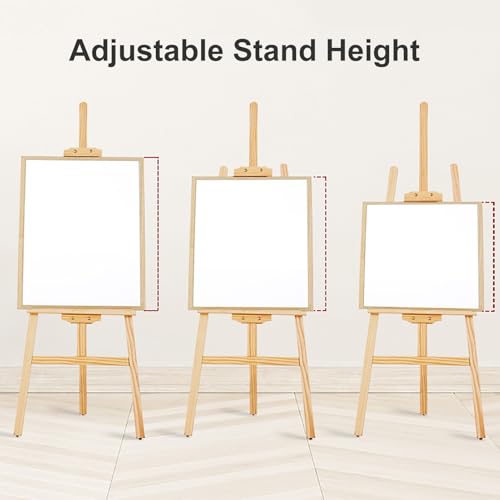 Magnetic Whiteboard Easel, Double Sided White Board, Dry Erase Board with Stand, Portable Whiteboard Foldable(80x100cm/31.5x39in)